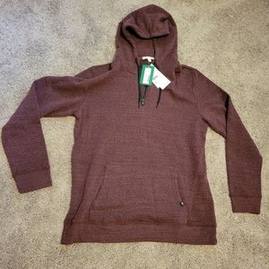 Mens fleece 1/4 zip with hood
